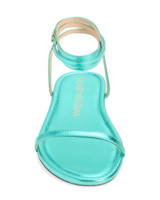 Stuart Weitzman Green Barely Nude Flat Sandal