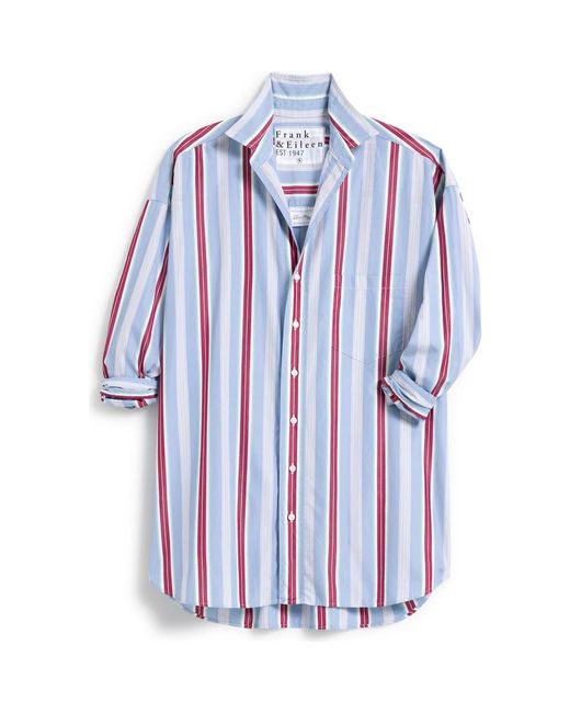 Frank & Eileen Blue Shirley Stripe Oversize Button-Up Shirt