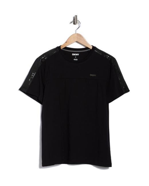 DKNY Black Paulo Stripe Logo T-Shirt for men