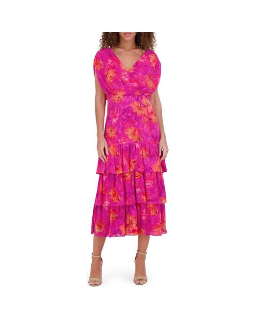 kensie dresses Kensie Embroidery Mesh Midi Dress | Designer Fashion | DS Fashion main image 1