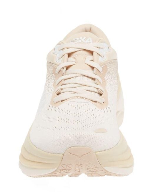 Hoka One One White Bondi 8 Running Shoe for men