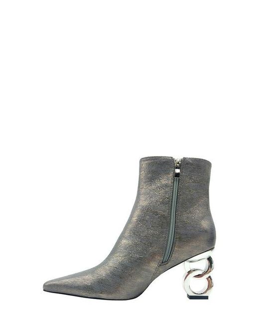 Ninety Union Gray Roxy Pebbled Ankle Boot