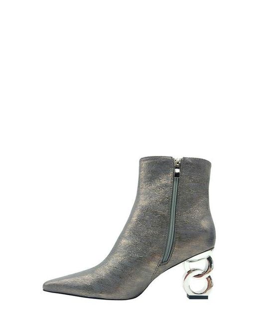 Ninety Union Gray Roxy Pebbled Ankle Boot