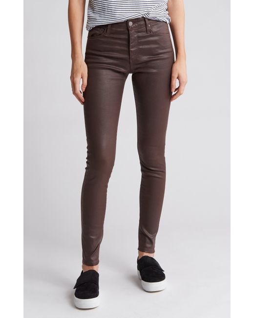 AG Jeans Brown The Farrah High Rise Skinny Jeans
