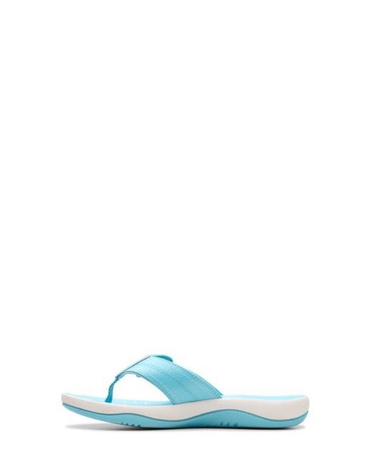 Clarks Blue Clarks Sunmaze Loop Thong Sandal