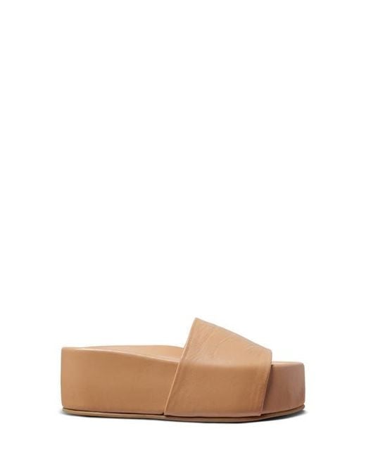 Beek Natural Albatross Platform Slide Sandal