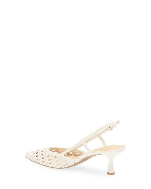 Nine West White Rowen Pointed Toe Slingback Pump