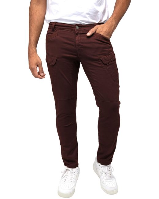 Xray Jeans Red Slim Cargo Pants for men