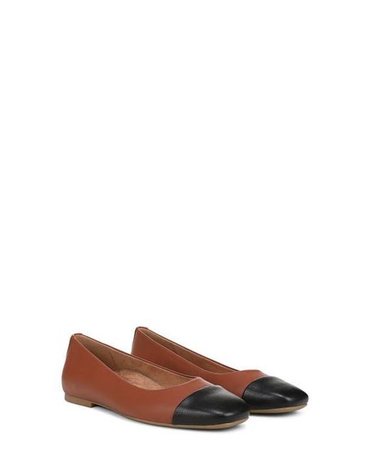 Vionic Brown Hollen Cap Toe Ballet Flat