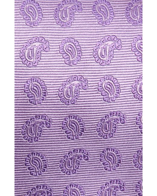 Duchamp Purple Tonal Paisley Silk Tie for men