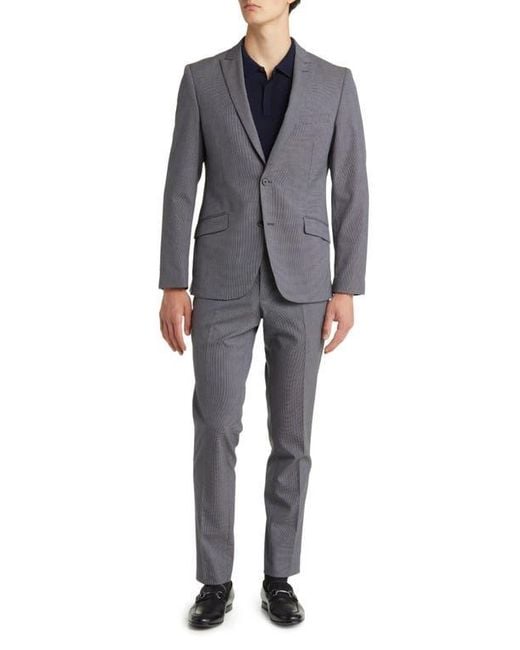 Savile Row Gray Microcheck Suit for men