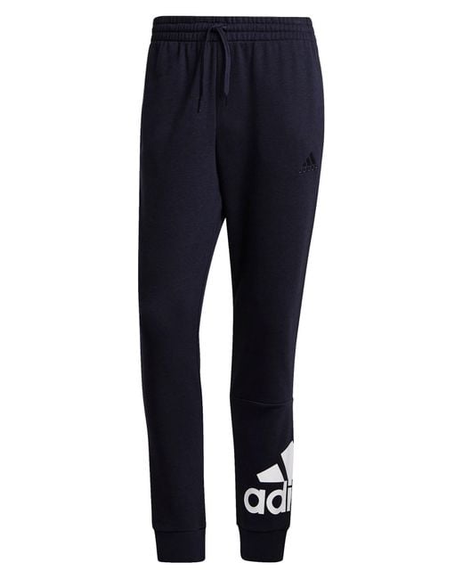 adidas Essentials French Terry Tapered Cuff Logo Pants In Legend Ink ...
