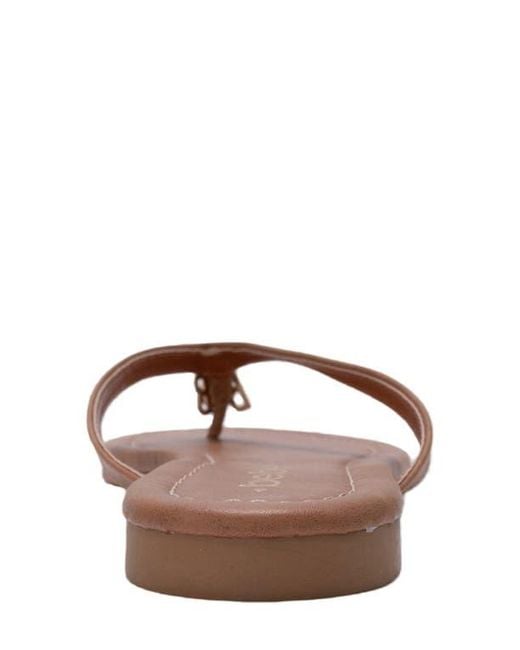 Bebe Brown Charm Thong Sandal