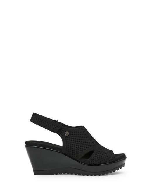 Anne Klein Black Romeo Wedge Sandal