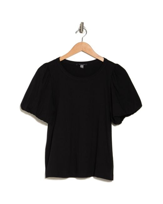 Tahari Black Bubble Sleeve T-shirt