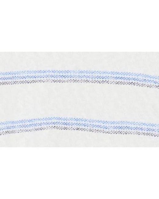 Bobeau White Caty Stripe Side Tie T-Shirt