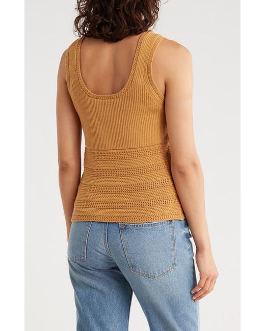 DKNY Brown V-Neck Sweater Tank