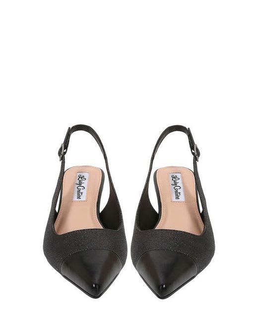 Lady Couture Black Saphire Pointed Toe Slingback Pump