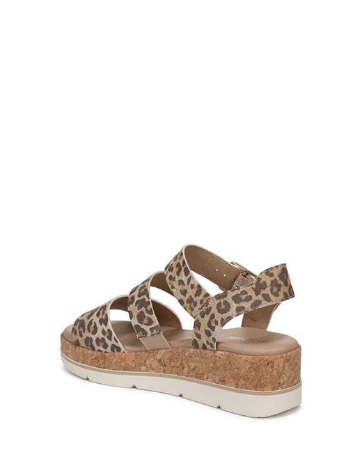 Dr. Scholls Metallic Once Twice Platform Sandal