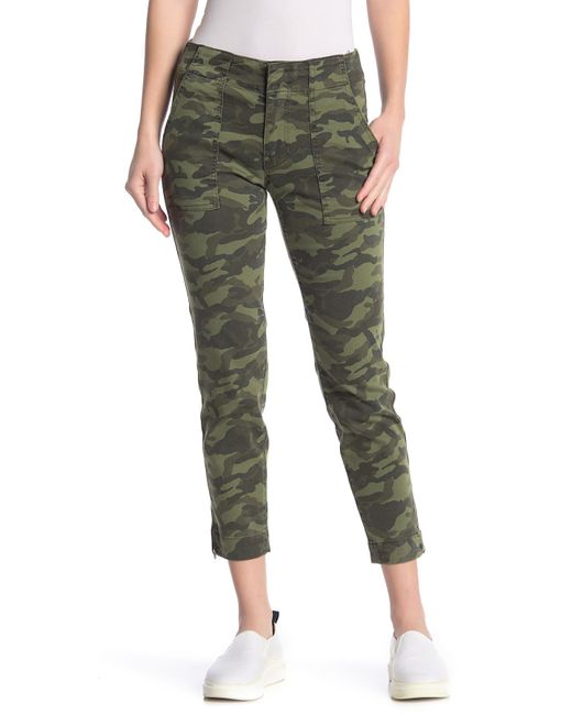 Kut From The Kloth Green Reese Camo Ankle Straight Leg Pants