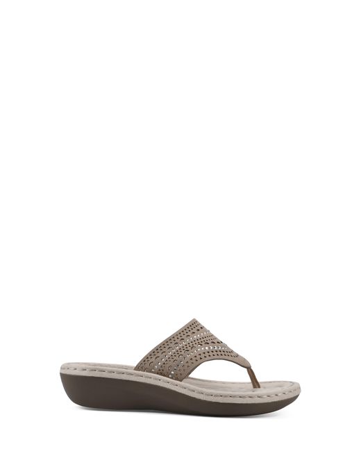 White Mountain Multicolor Candyce Wedge Sandal