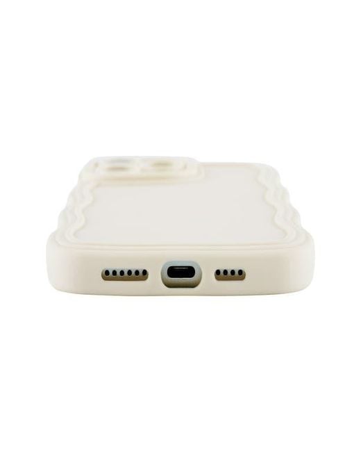 Auramma White Solid Wavy Bumper Iphone 14 Pro Max Case