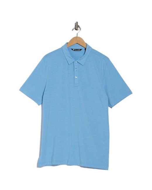 Travis Mathew Blue Heathered Polo for men