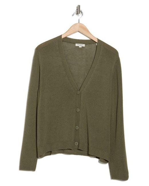 Max Studio Green V-Neck Button Front Cardigan