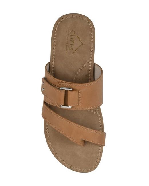 White Mountain Brown Fancify Toe Loop Sandal