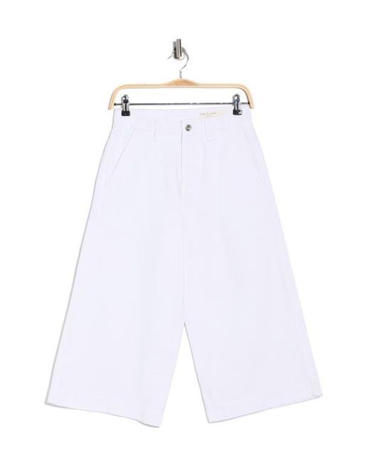 Rag & Bone White Jade High-Rise Capri
