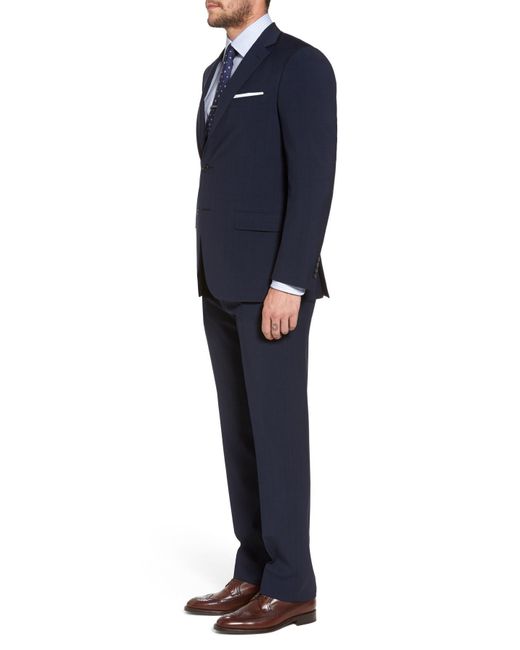 Hart Schaffner Marx New York Classic Fit Solid Wool Suit in Blue for