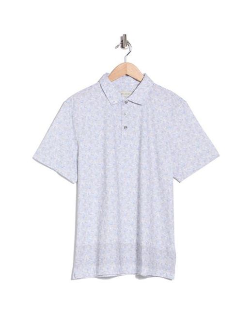 Bugatchi White Cotton Knit Polo for men