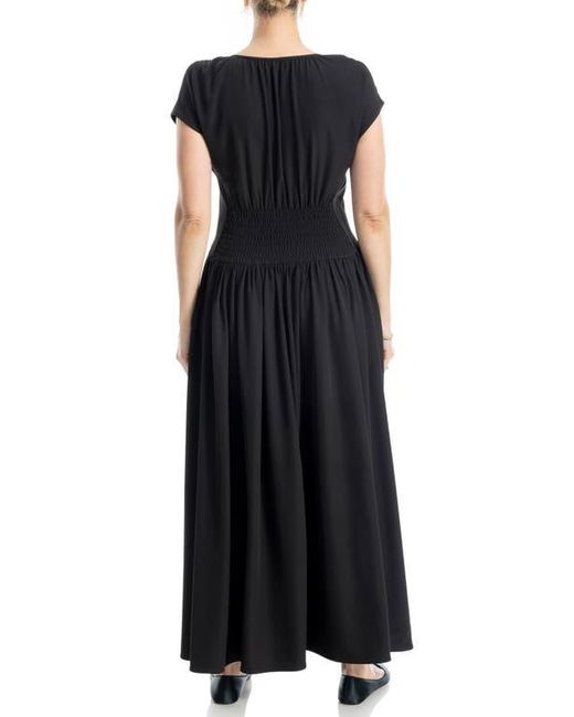 Max Studio Black Front Keyhole Maxi Dress