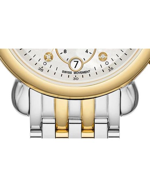 Michele Metallic Csx Two-tone Diamond Bracelet Watch for men