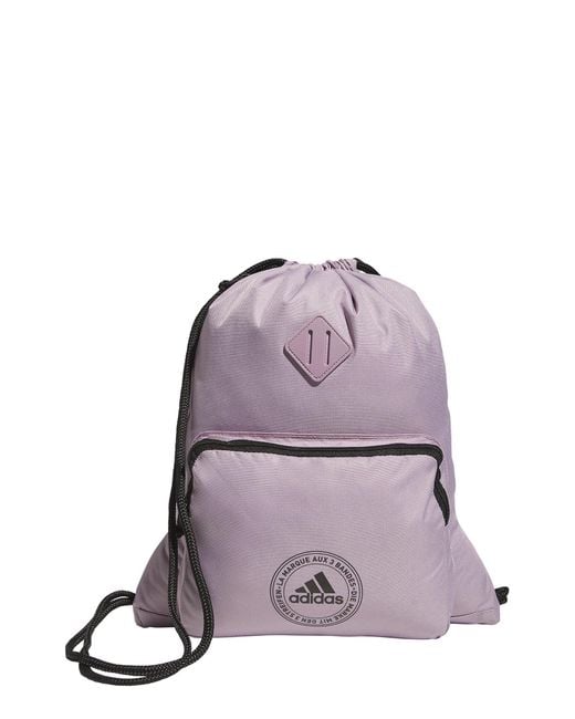 Adidas Purple Classic Drawstring Sackpack for men