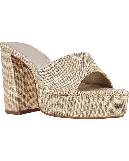 Shu Shop White Esther Block Heel Slide Sandal