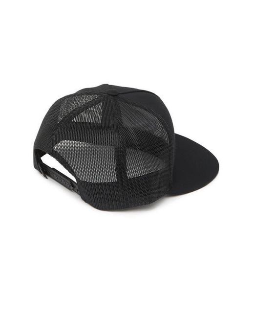 Hurley Black Icon Solid Flat Trucker Baseball Cap for men