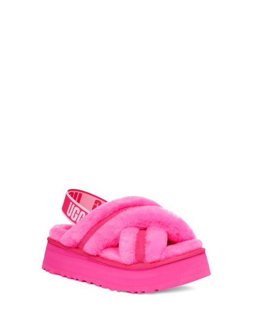 UGG Disco Cross Genuine Shearling Slide 