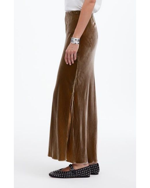 Madewell Multicolor Velvet Maxi Slip Skirt