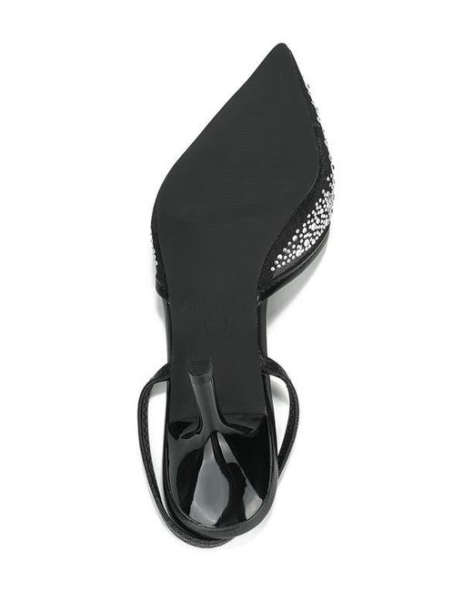 BERNESS Black Cara Rhinestone Mesh Pump