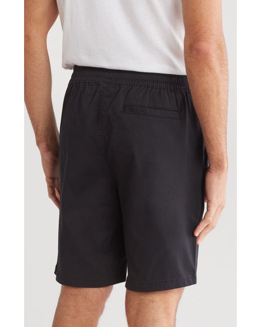 Hurley Black Stretch Cotton Twill Shorts for men