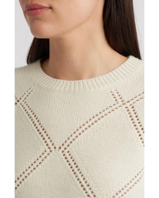 Vince Natural Texture Argyle Wool Sweater