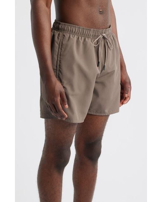 Boss Brown Dive Swim Trunks for men