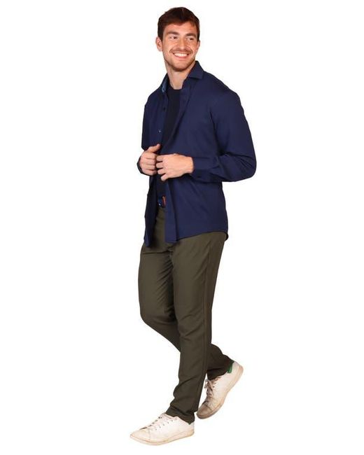 Tailorbyrd Green Five-Pocket Performance Pants for men