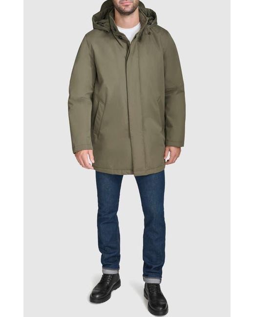 Cole Haan Hooded Raincoat in Green for Men Lyst