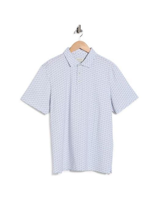 Bugatchi White Cotton Knit Polo for men