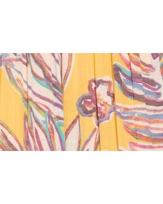 Nanette Lepore Orange Printed Tiered Skirt