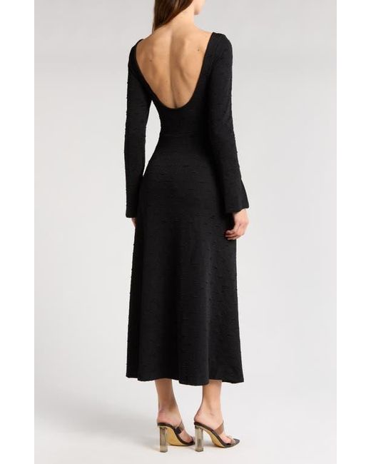 Free People Black Love And Be Loved Long Sleeve Maxi Dress