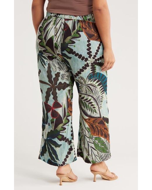 Tahari Multicolor Print Wide Leg Pants