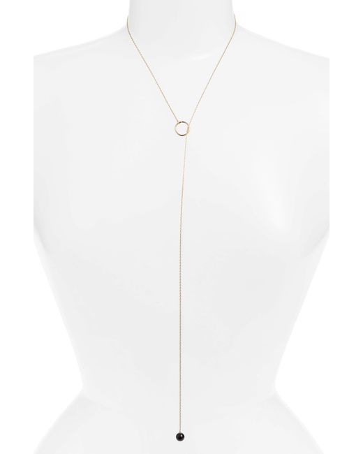 THE KNOTTY ONES White Lariat Necklace